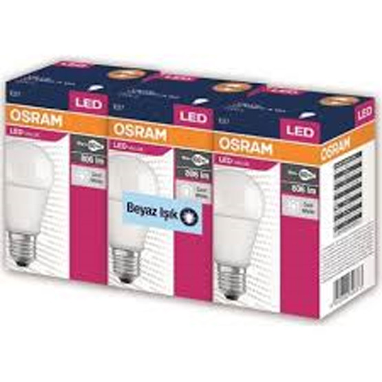 Osram CLA75 11.5 W Beyaz Klasik E27 Duy 3’lü Led Ampul  