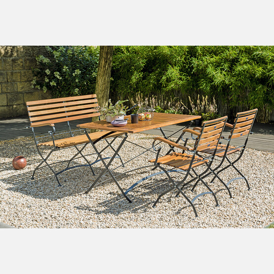 Sunfun Moni Ferforje Ahşap Bahçe Bankı 