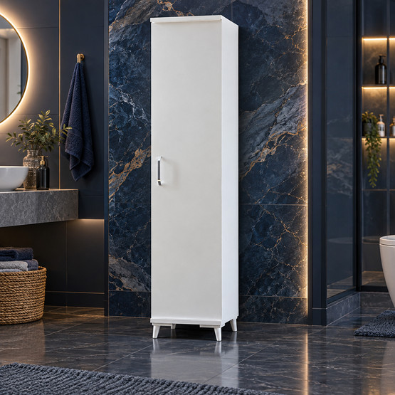Movemo Tek Kapaklı 180X48X45 cm Banyo Dolabı