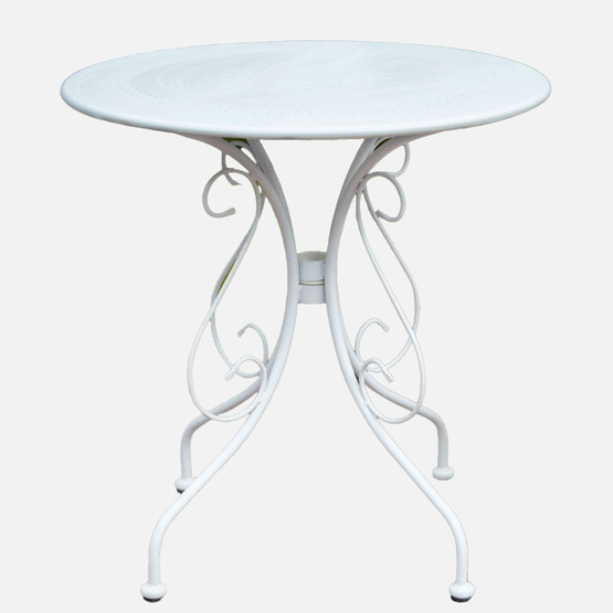 Sunfun Steel Metal Bahçe Masası Beyaz 