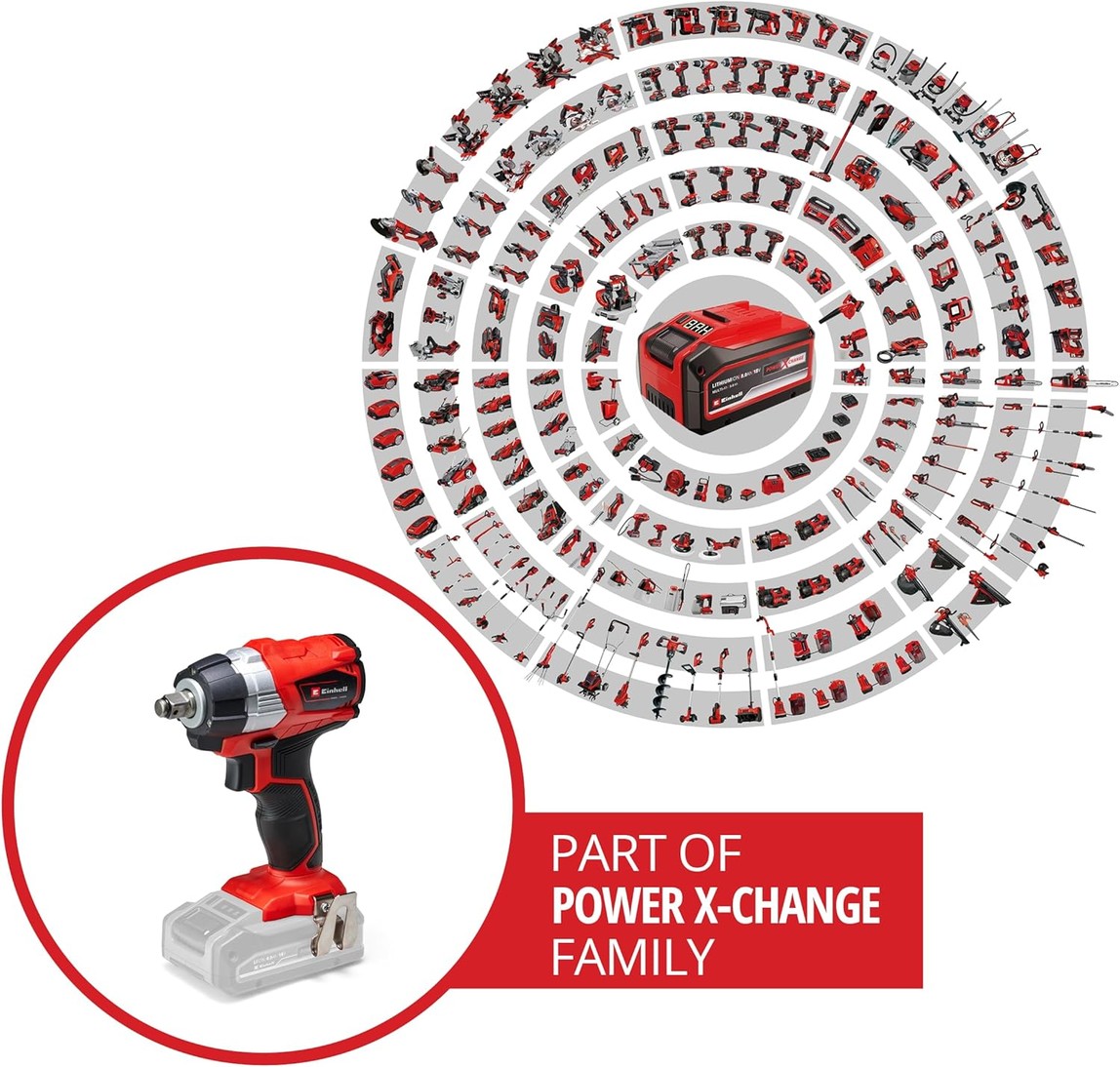    Einhell TE-CW 18 Li BL PXC 18V Li-ion Akülü Darbeli Somun Sıkma Makinesi-Solo (Akü ve Şarj Cihazı Dahil Değildir.) 