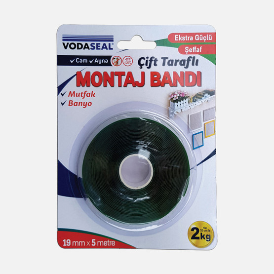 Vodaseal Akrilik Montaj Bandı Şeffaf 19MMX5M  
