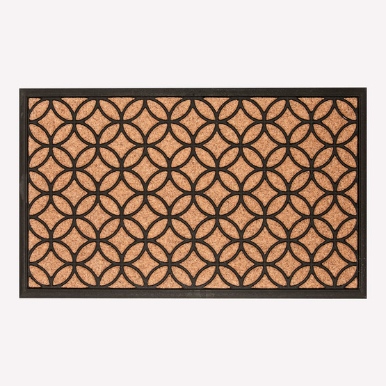 Ekol Bali Dikdörtgen 45x75 cm Koko-Pvc Paspas Kahve-Siyah