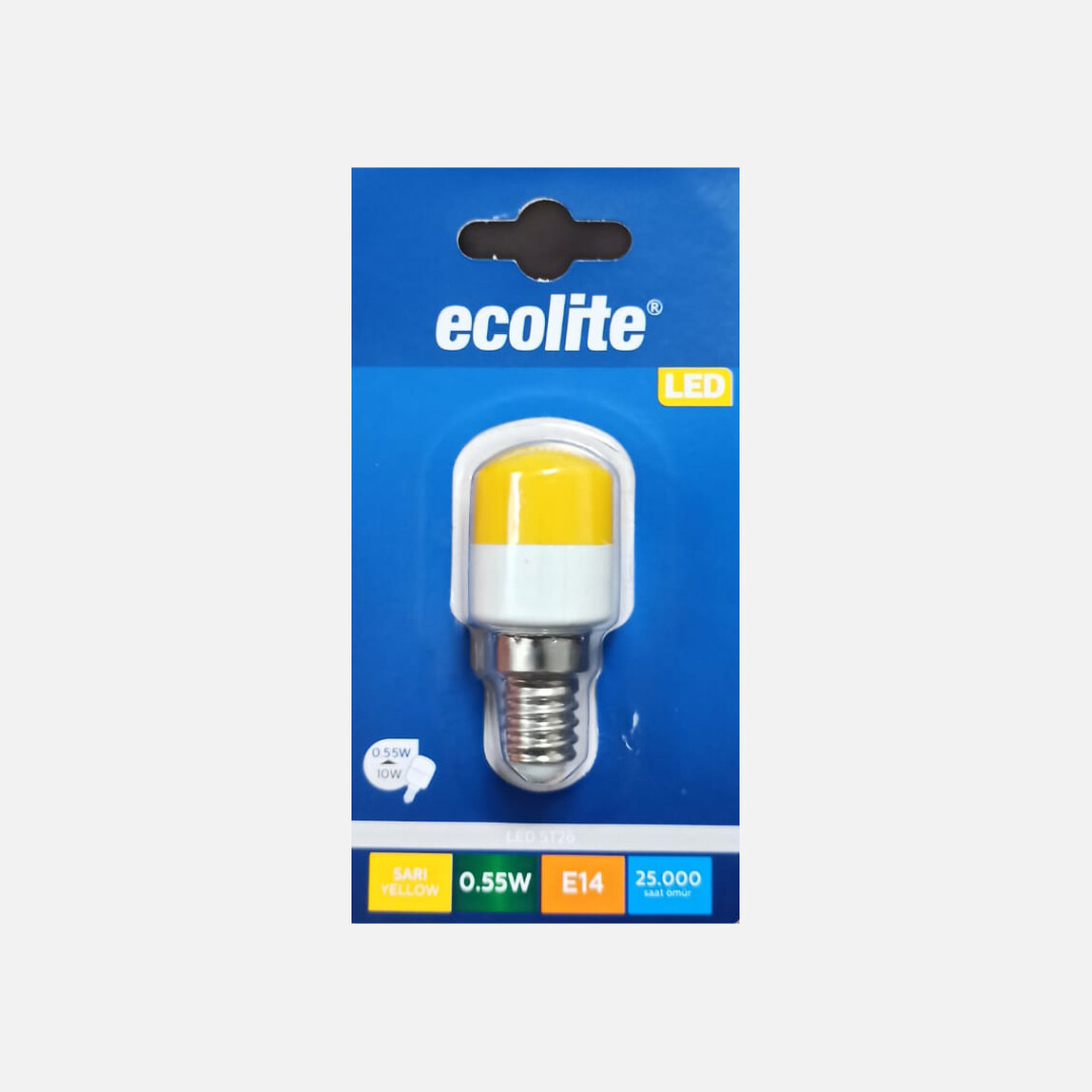    Ecolite ST26 0.55 W Sarı Klasik E14 Duy Led Ampul   