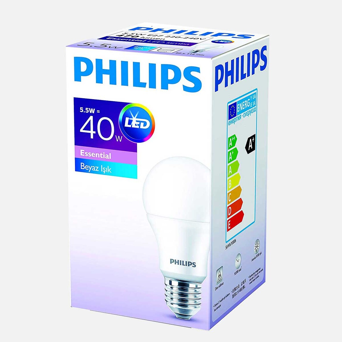    Philips Essential 40 W Beyaz Klasik E27 Duy Led Ampul   