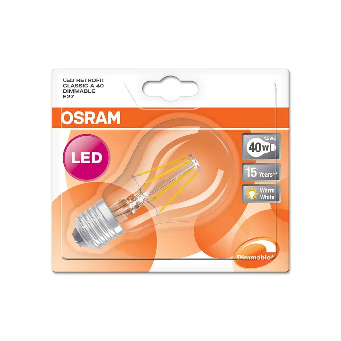    Osram Fil40 4 W Sarı Led E27 Duy Led Ampul   