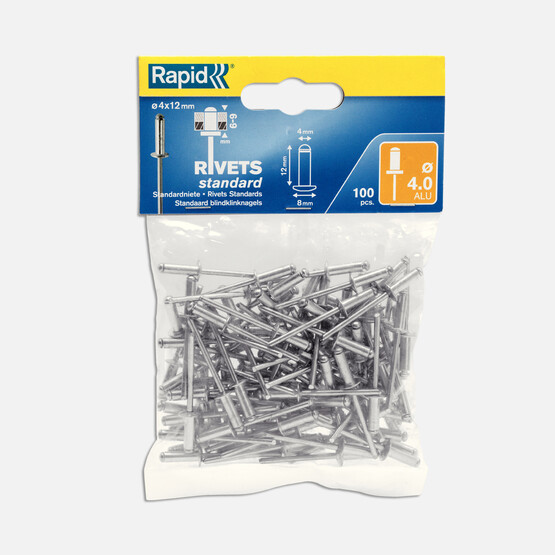 Rapid Perçin 4X12 mm Alu Poşet 100 Adet  