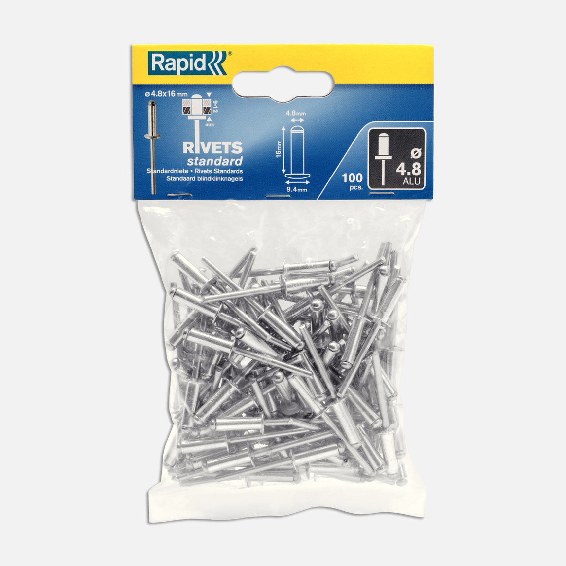    Rapid Perçin 4,8X16 mm Alu Poşet 100 Adet   