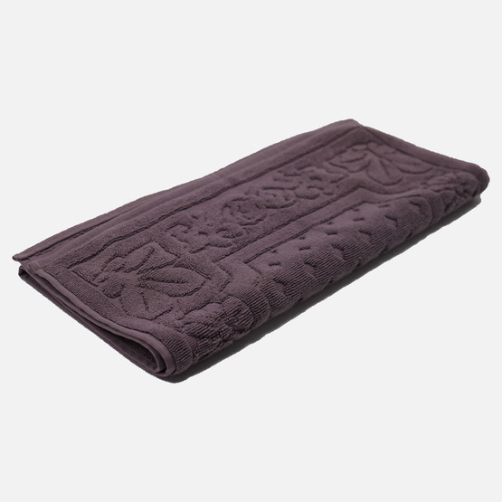 Premier Home Jakarlı Ayak Havlusu Mürdüm 50x80cm 