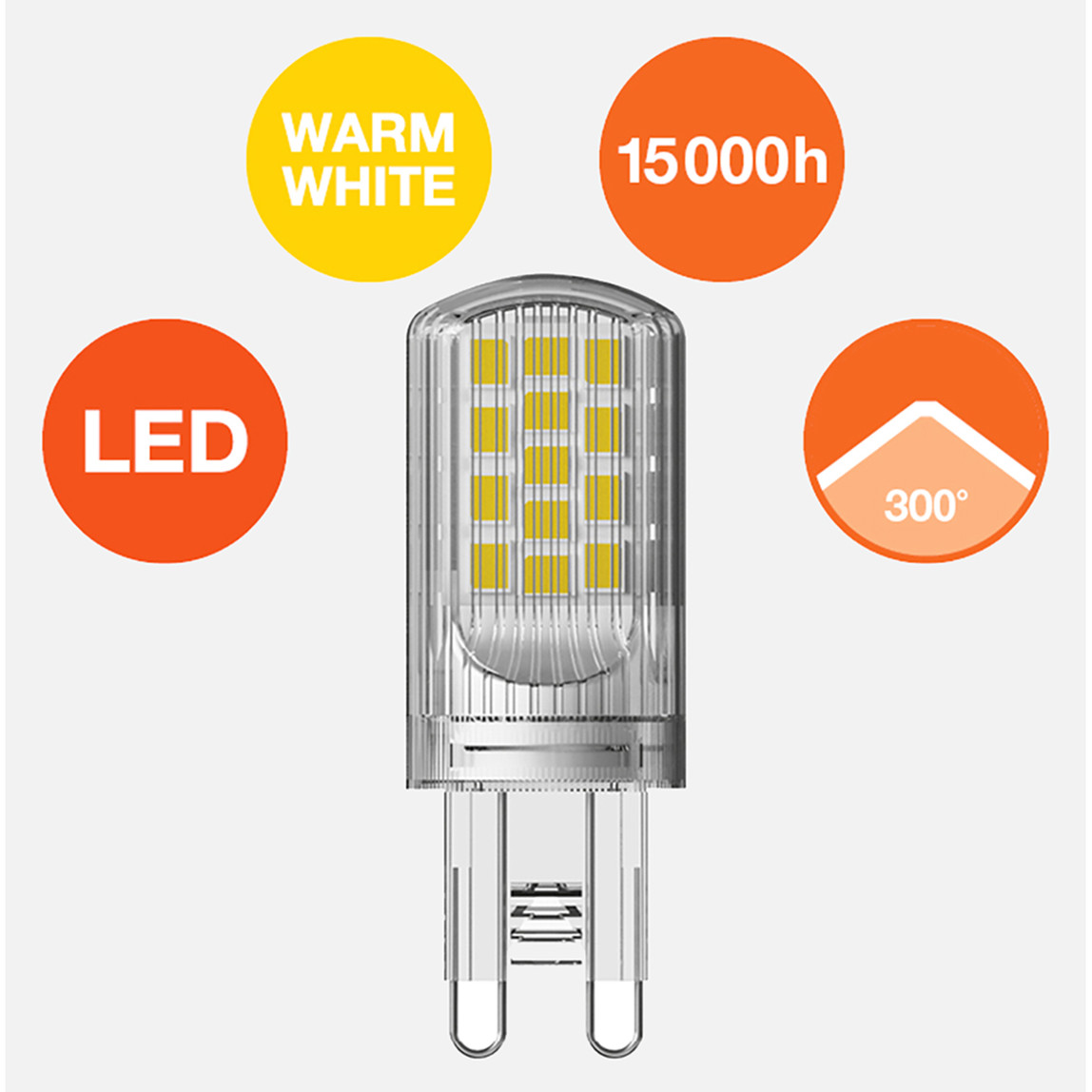    Osram Pin CL40 3.8 W Sarı Led G9 Duy Led Ampul   