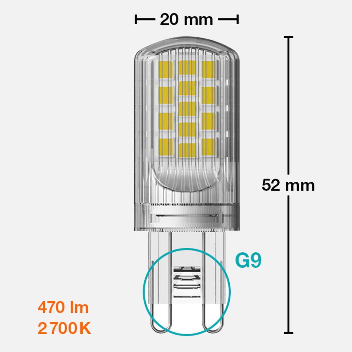    Osram Pin CL40 3.8 W Sarı Led G9 Duy Led Ampul   