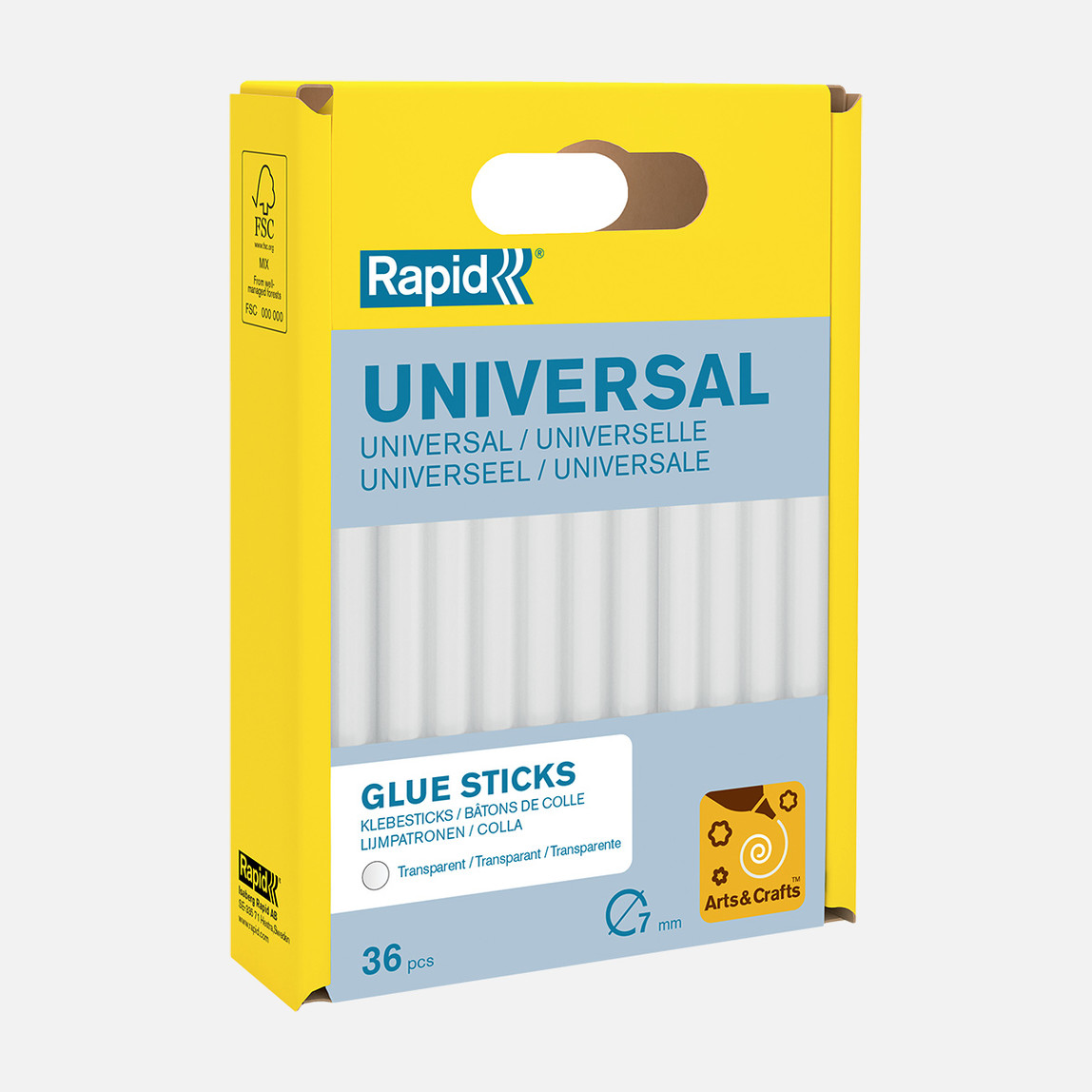    Rapid Silikon Çubuk Şeffaf 125 gr D7 mm Universal  