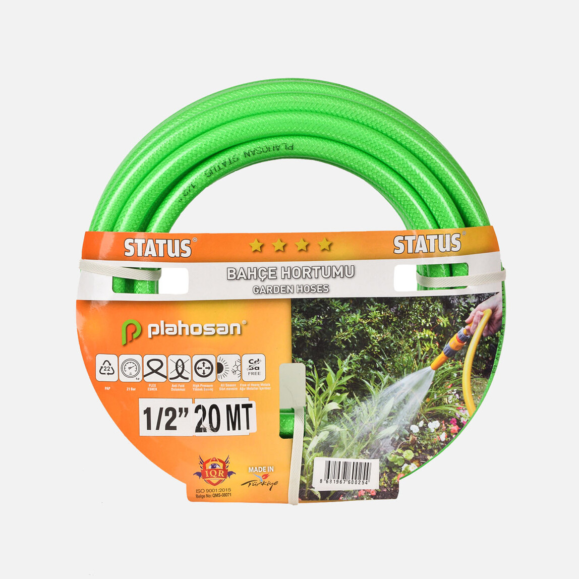    Plahosan Status Örgülü Hortum Yeşil 20m  