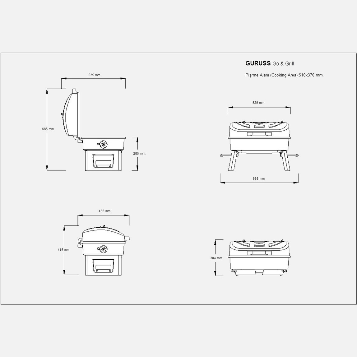    Guruss Go&Grill Mangal 51x37 cm 