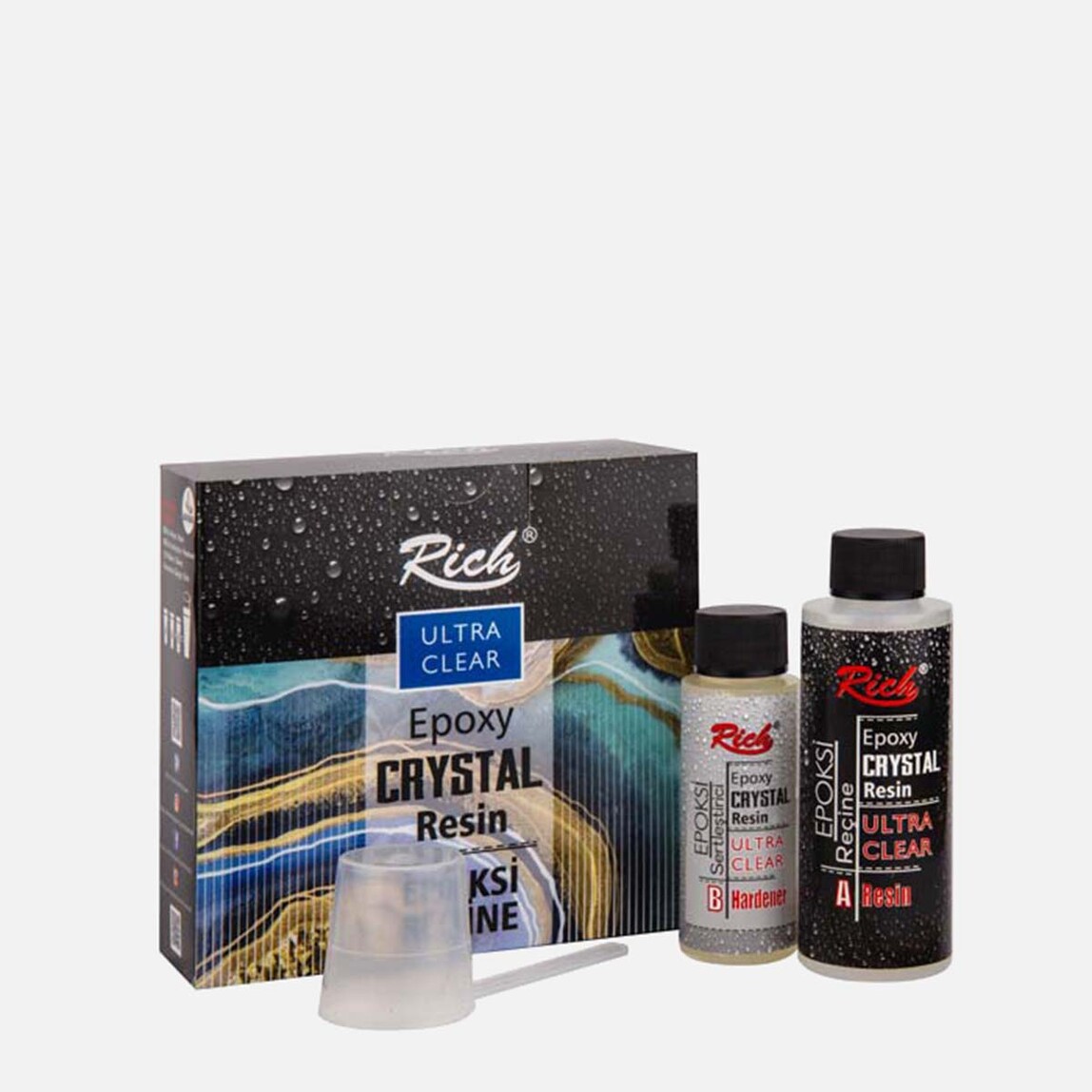    Rich Cristal Reçine 130+65 cc Şeffaf   