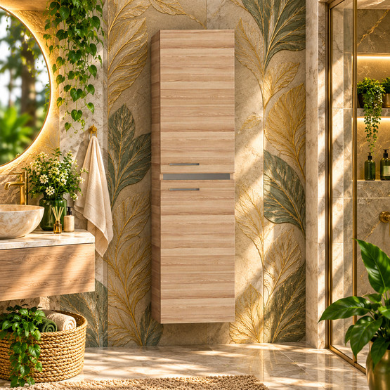 Gold Banyo Alba 38 cm Banyo Boy Dolabı Ceviz