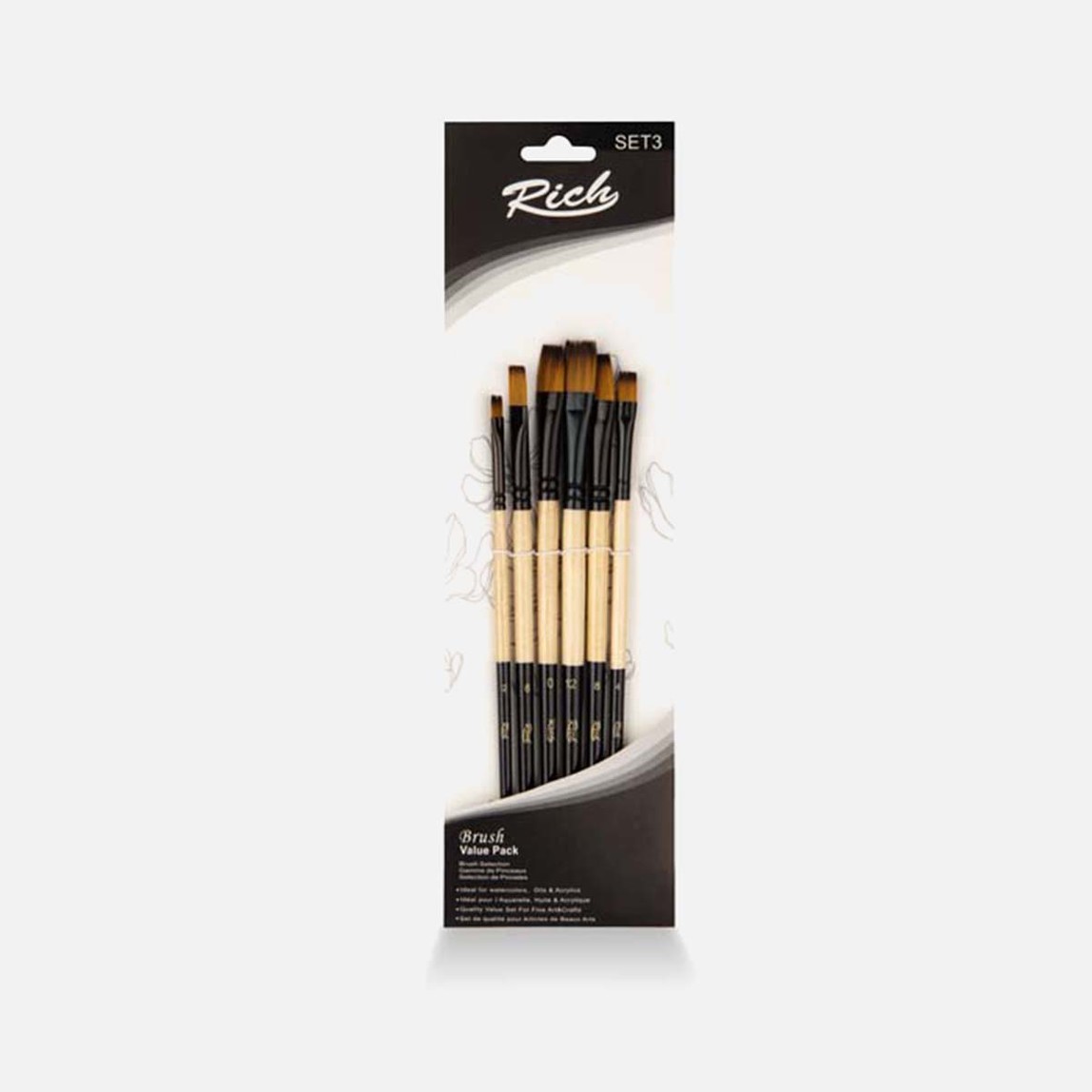   Rich Yeni Seri Stroke Fırça Seti 5' li  