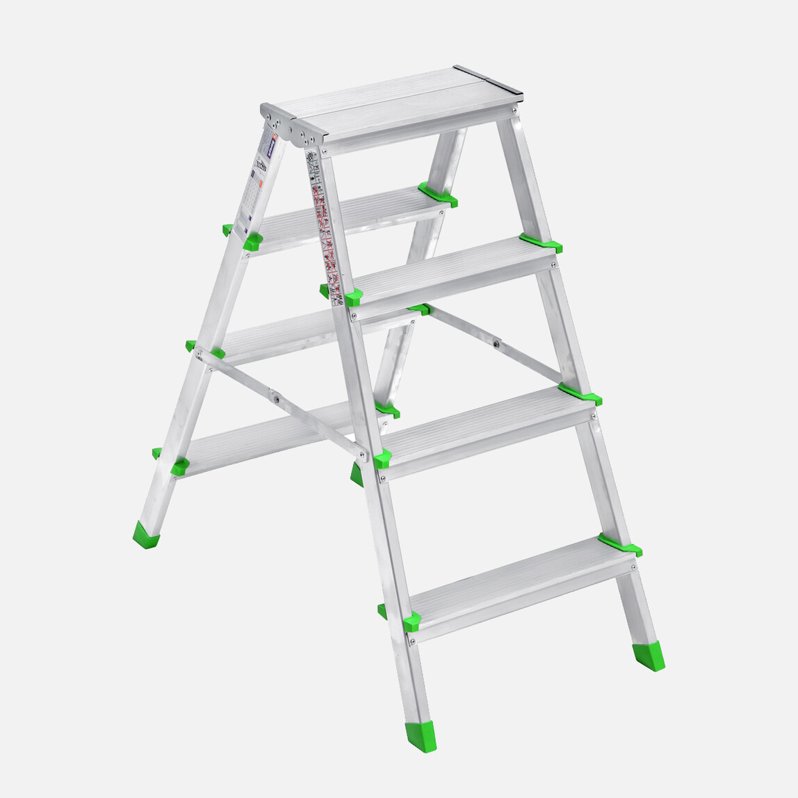    Saraylı Alüminyum 4 Basamaklı 82x81x44cm Katlanabilir Ev - Ofis Tipi Merdiven  