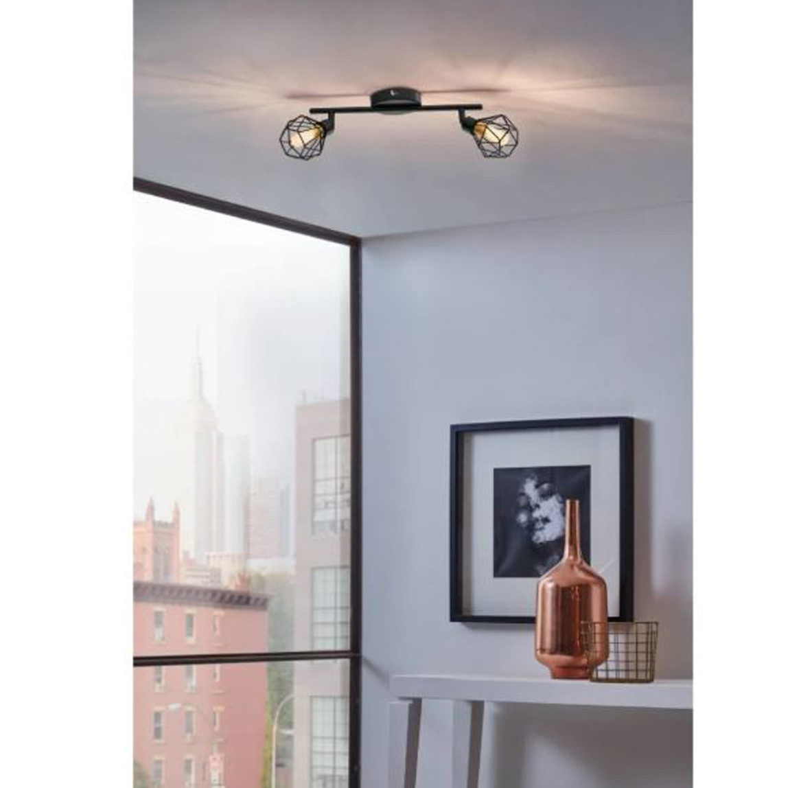    Eglo Zapata 2'li Led Spot Siyah 
