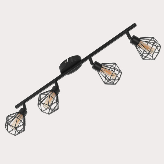 Eglo Zapata 4'lü Led Spot Siyah