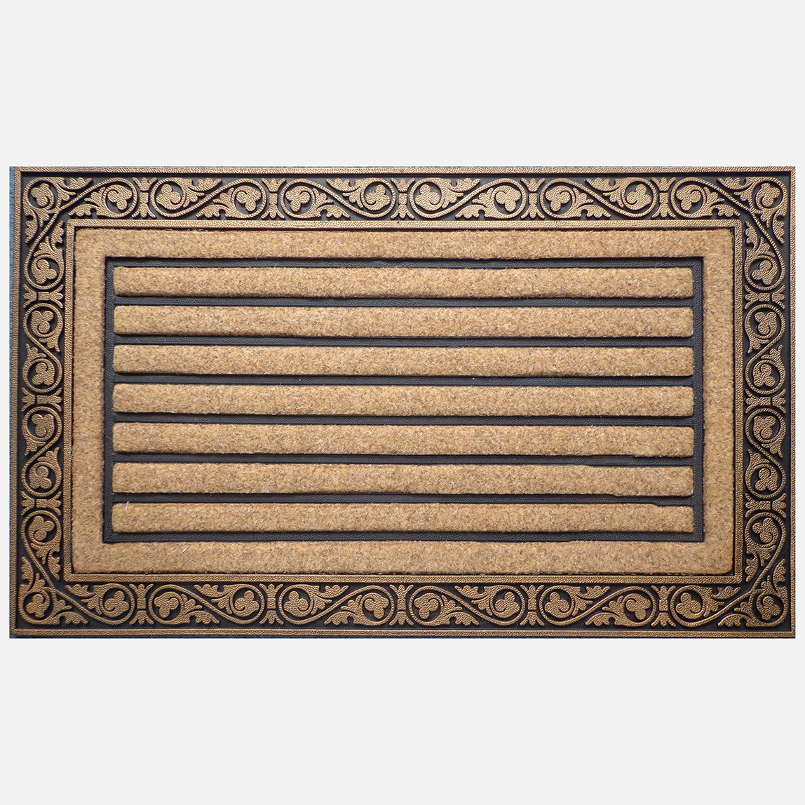    Ekol Princess Bali Dikdörtgen 45x75 cm Kauçuk-Tekstil Paspas Bej 