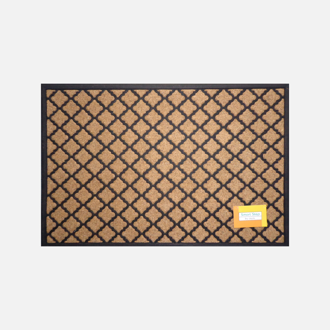   Ekol Bali Dikdörtgen 60x90 cm Kauçuk-Tekstil Paspas Kahverengi-Siyah 