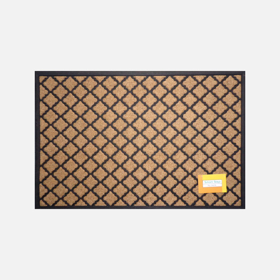 Ekol Bali Dikdörtgen 60x90 cm Kauçuk-Tekstil Paspas Kahverengi-Siyah