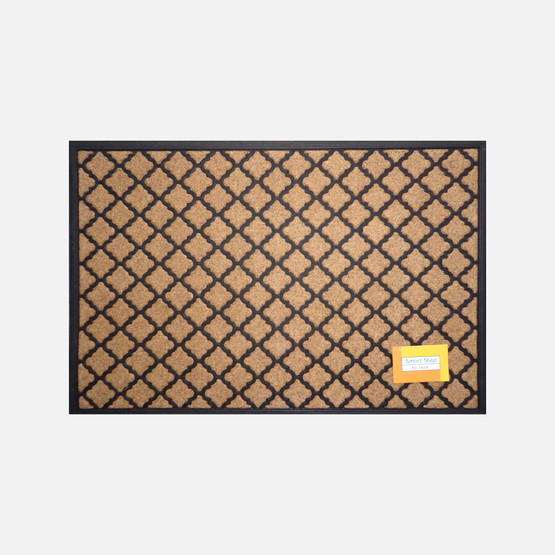 Ekol Bali Dikdörtgen 60x90 cm Kauçuk-Tekstil Paspas Kahverengi-Siyah