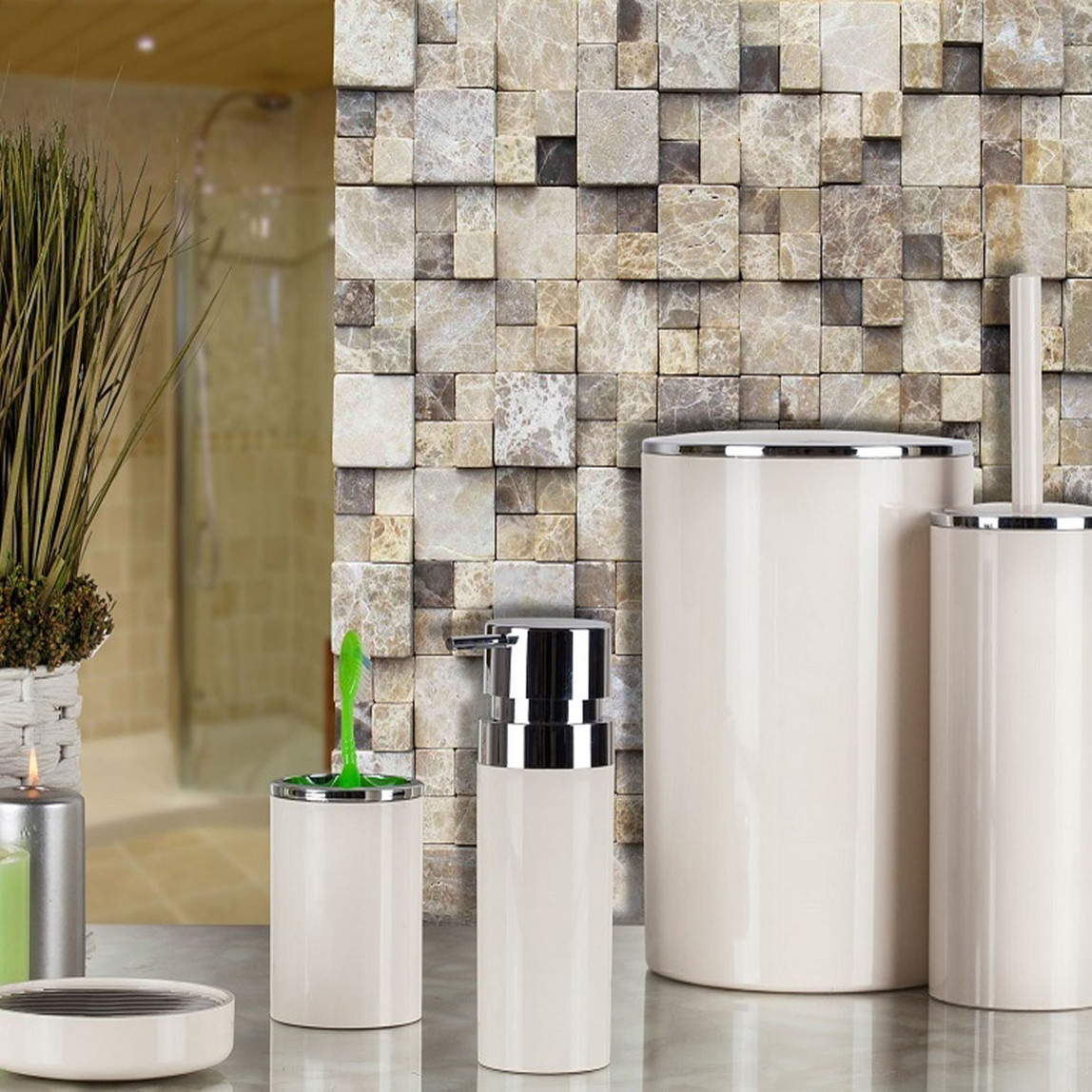    Primanova Lenox 5 Parça Banyo Seti  