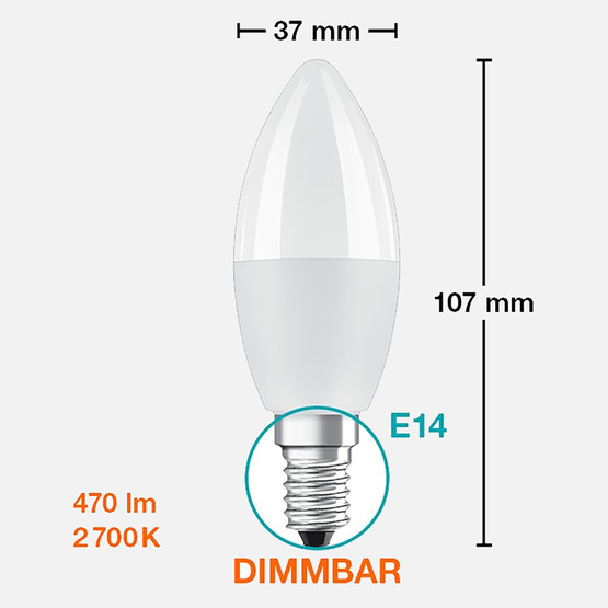 Osram CLB40 REM 5.5 W Uzaktan Kumandalı RGB Sarı Mum E14 Duy Led Ampul  