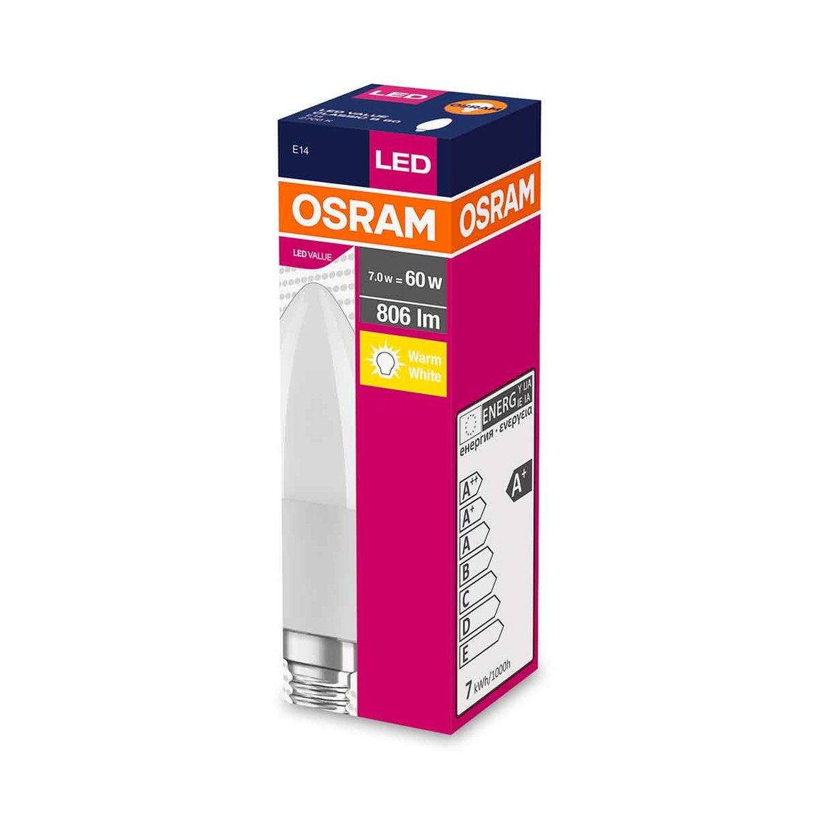    Osram Value CLB60 7 W Sarı Mum E14 Duy Led Ampul   