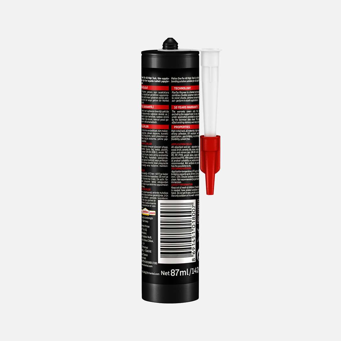    Pattex One For All-High Tack Montaj Yapıştırıcısı 460 Gr/280 Ml  