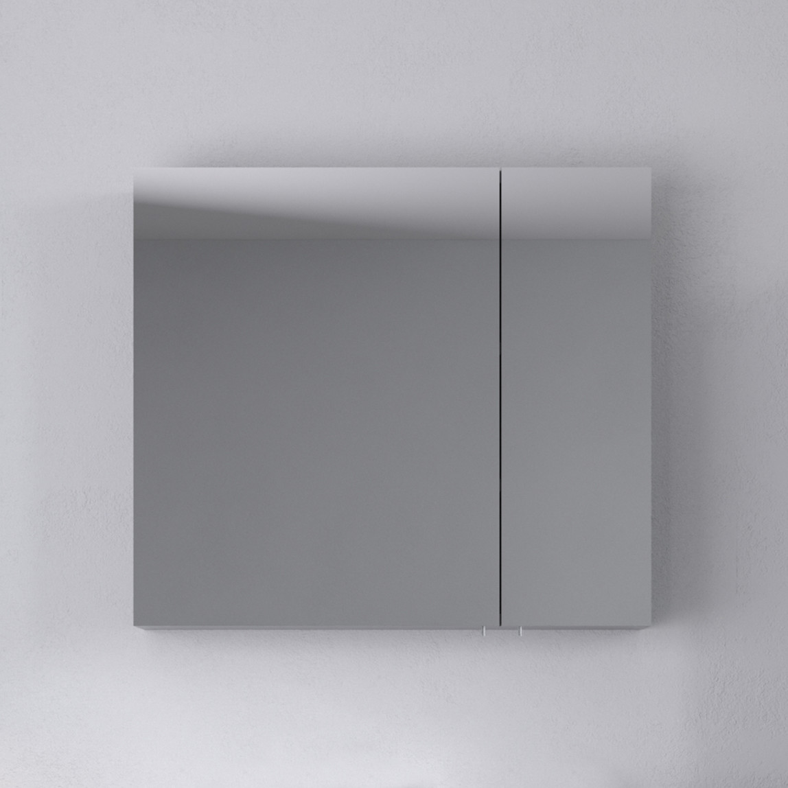    Bonitobagno Capri Aynalı 75 cm Banyo Dolabı Üst Modül Gri 