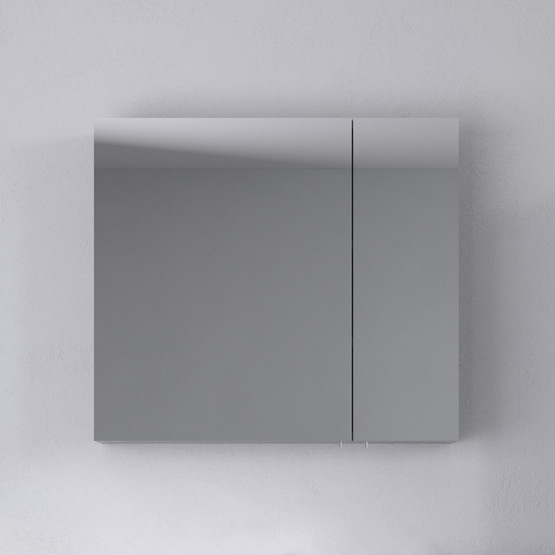 Bonitobagno Capri Aynalı 75 cm Banyo Dolabı Üst Modül Gri