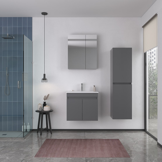 Bonitobagno Capri 40 cm Banyo Boy Dolabı Gri