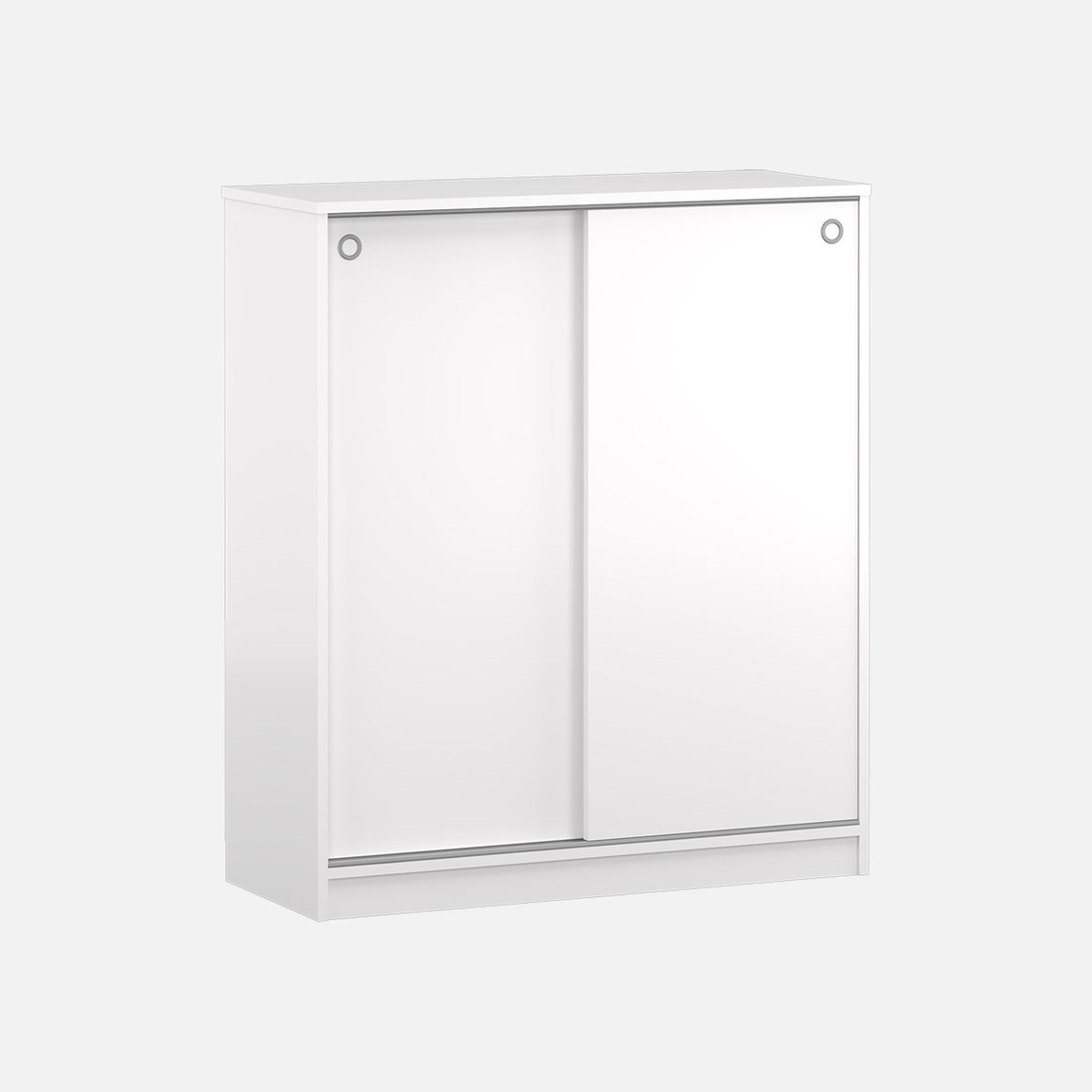    Adore Diamond Sürgülü 5 Raflı Çok Amaçlı Dolap ve Ayakkabılık Beyaz 