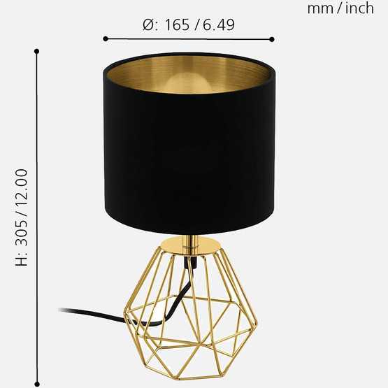 Eglo Carlton Abajur Altın