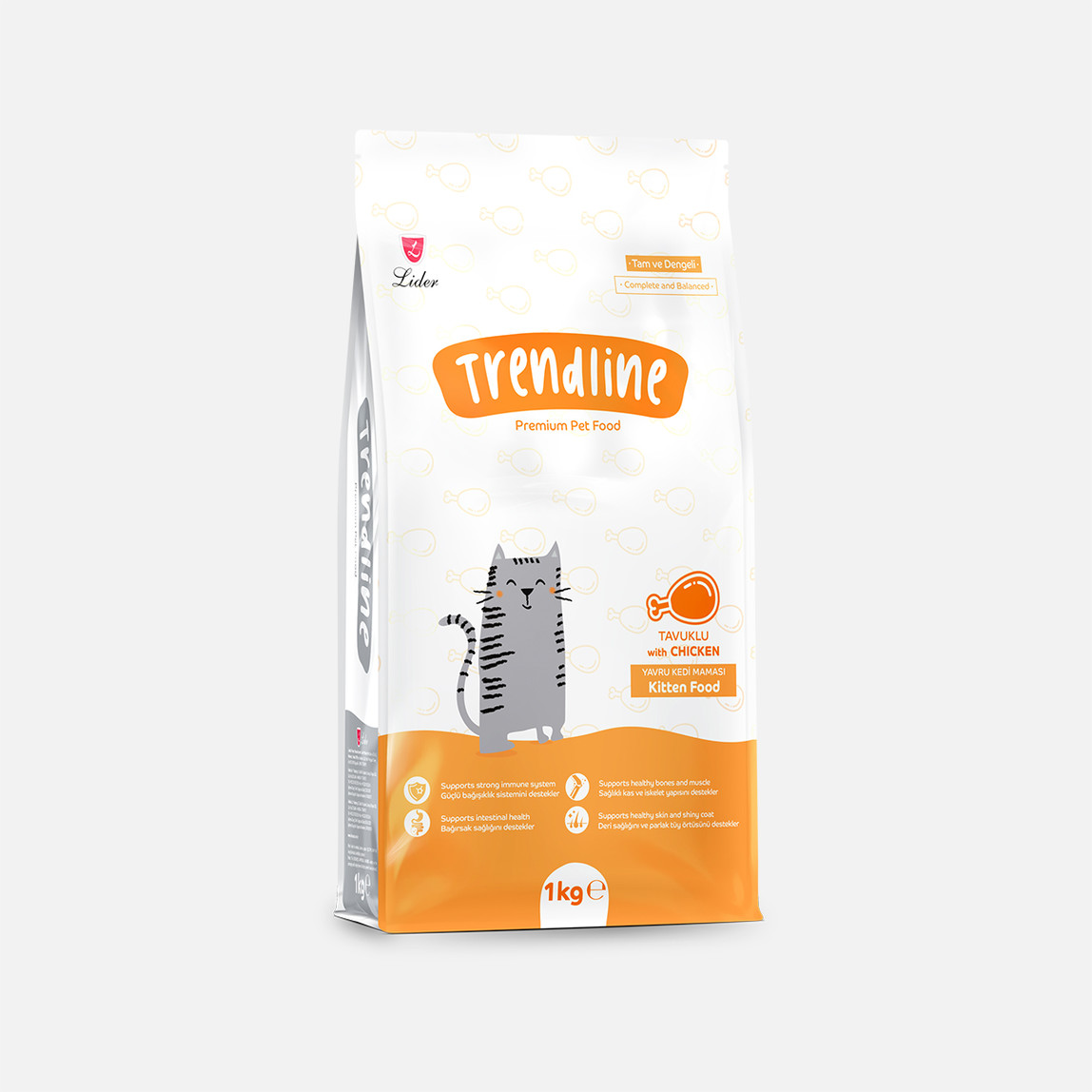    Trendline Tavuklu Yavru Kuru Kedi Maması 1 Kg  