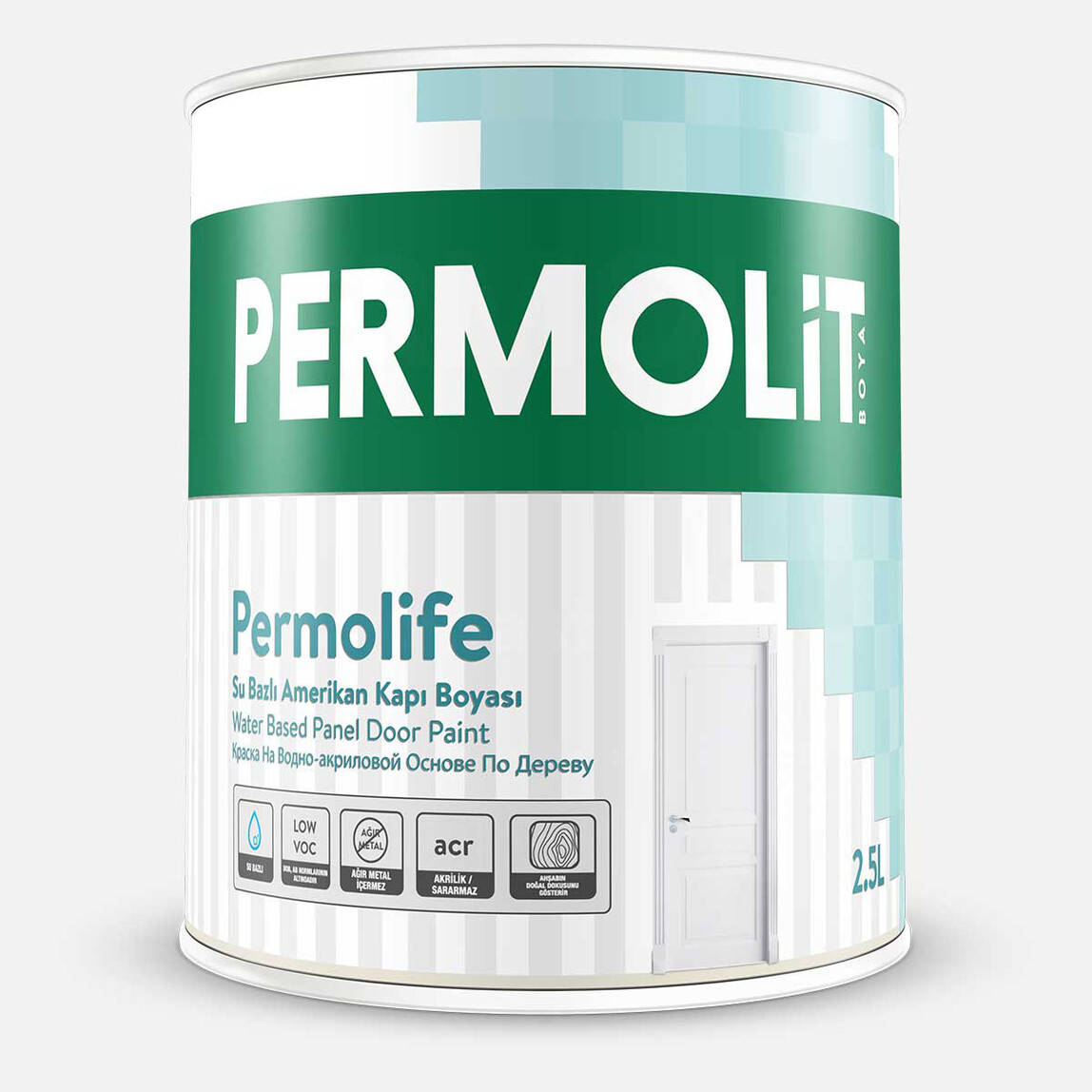    Permolit 2,5L Permolife Su Bazlı Tr-Baz Parlak Boya Permolit 
