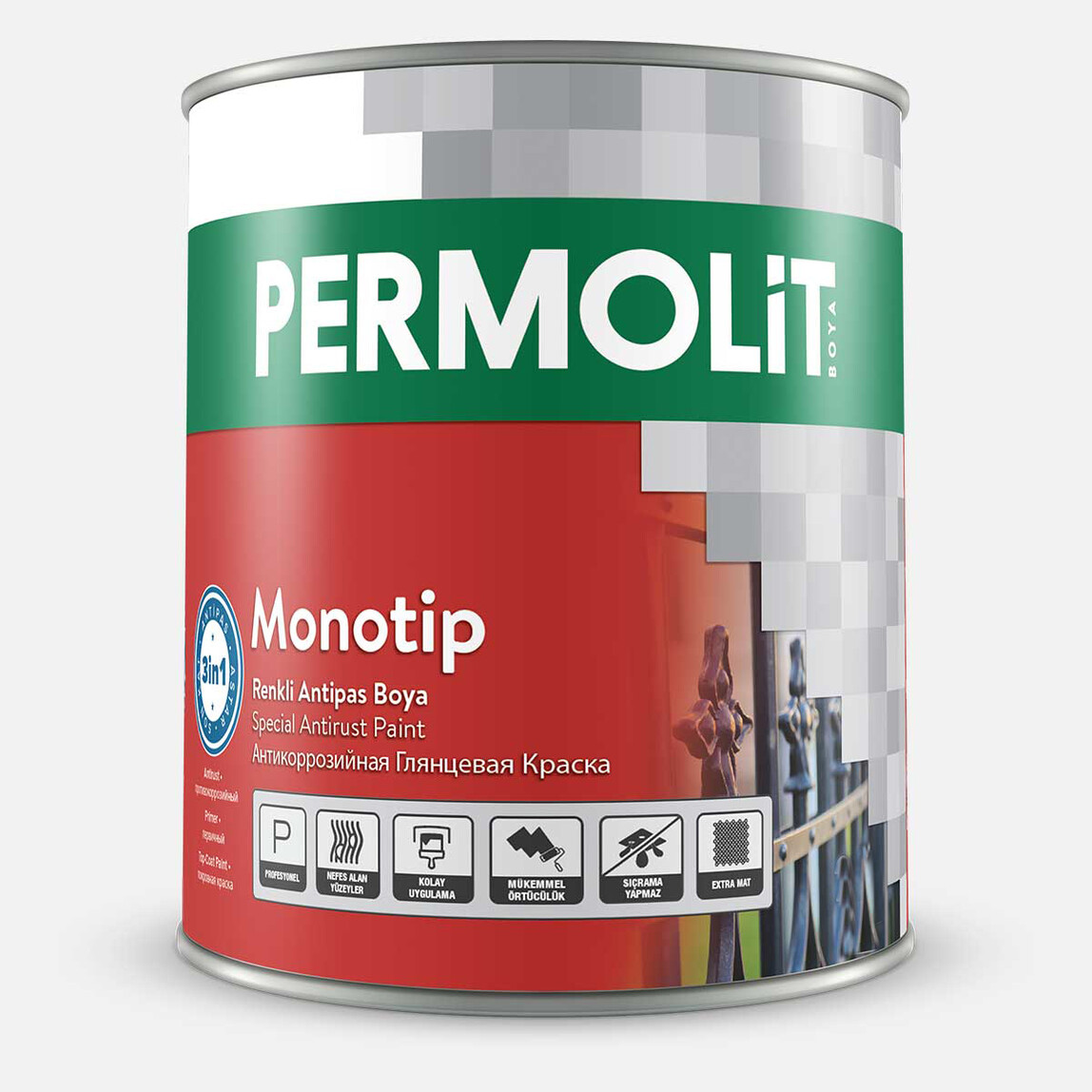    Permolit Monotip Antipas Yarımat  0,75 Lt - Beyaz 