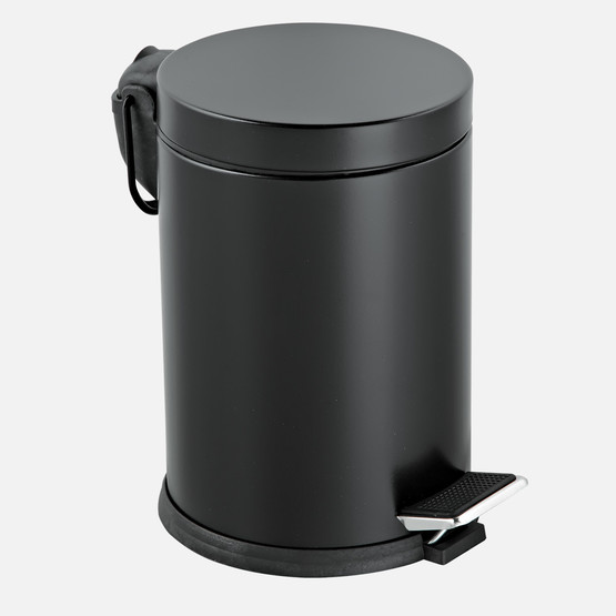 Efor Metal Pedallı Çöp Kovası Siyah 