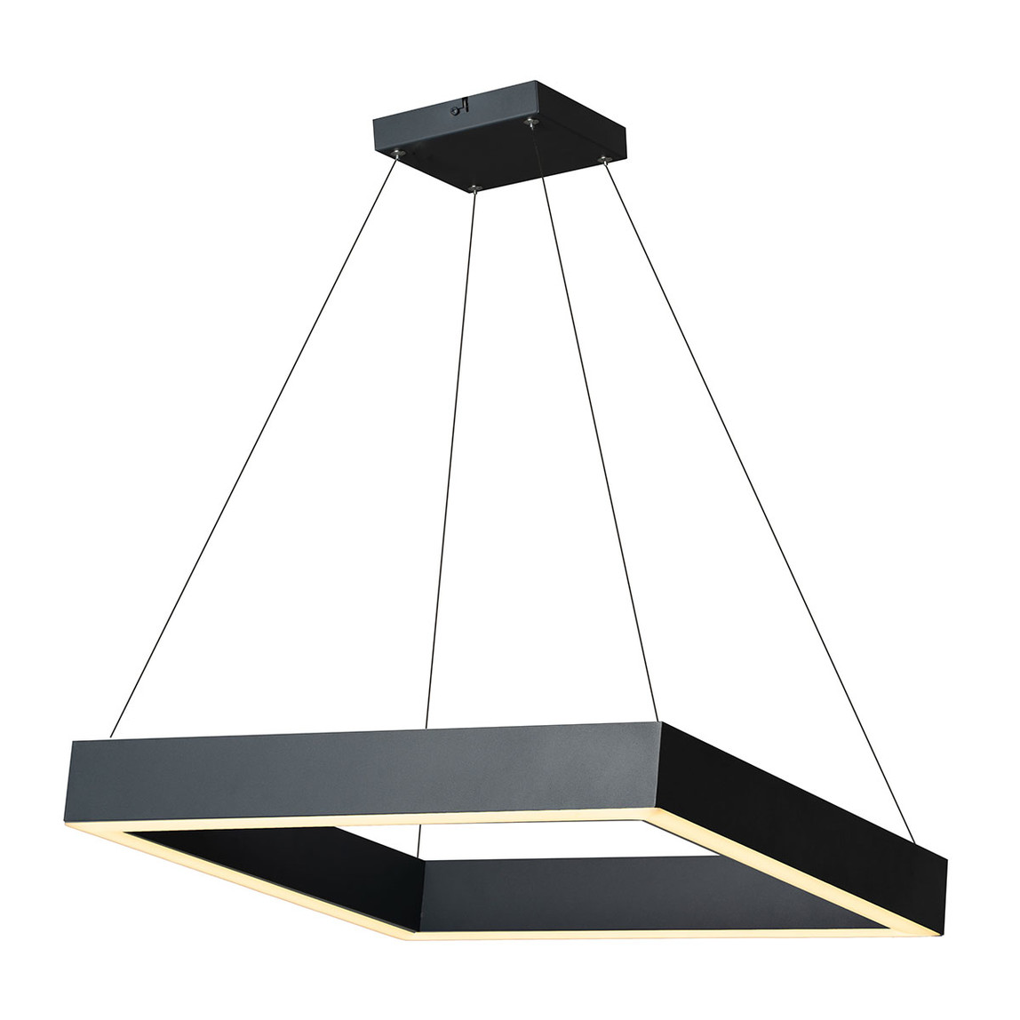    Dlc Profil Sarkıt 150 cm Plastik Kare Tekli Modern Sarkıt Antrasit 3000K   