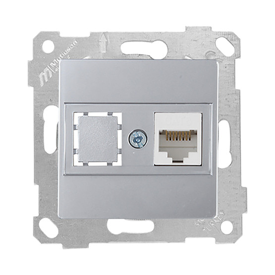 Mutlusan Rita Mekanizmalı Tuş Data Prizi 1*Rj45 (Cat6) İnox 
