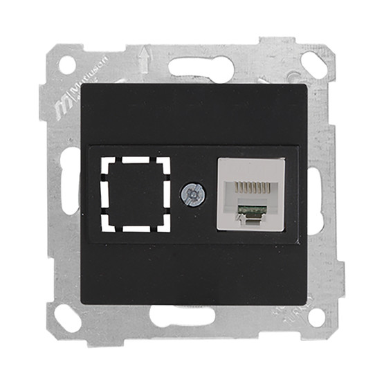 Mutlusan Rita Mekanizmalı Tuş Data Prizi 1*Rj45 (Cat6) Siyah 