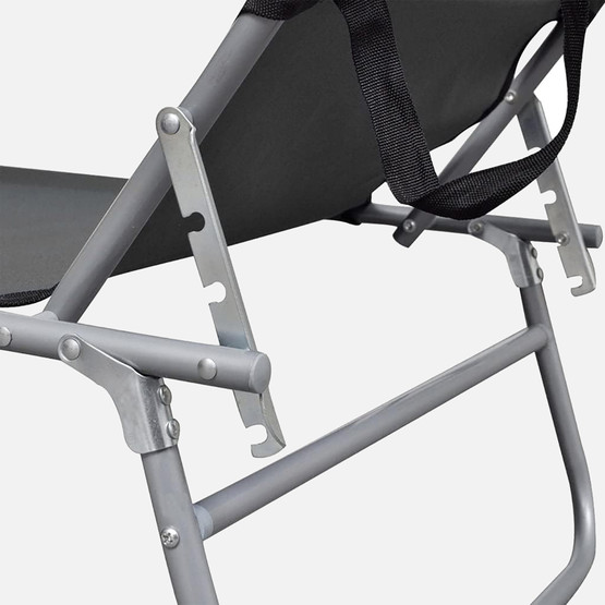 Sunfun Metal Katlanabilir Şezlong Gri 