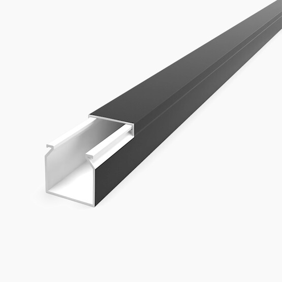 Mutlusan 12X12mm Kablo Kanalı(Siyah) Sidem 