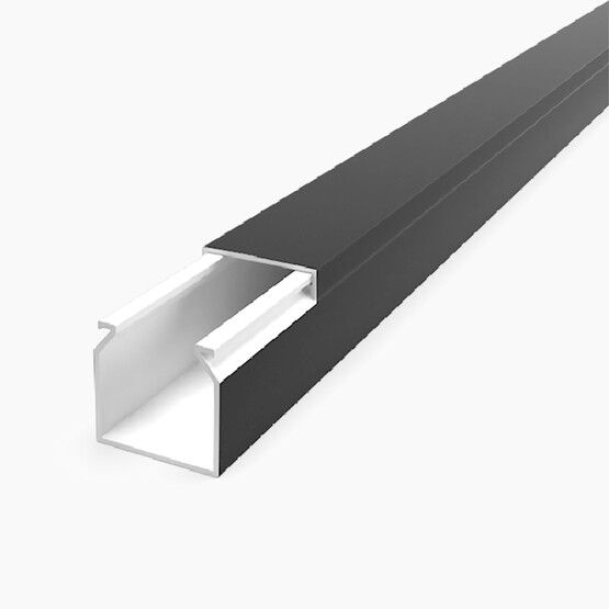 Mutlusan 16X16 Kablo Kanalı(Siyah) Sidem 