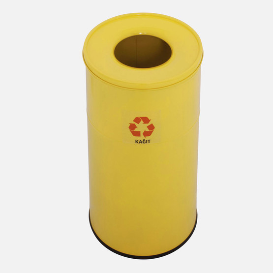 Efor Metal Geri Dönüşüm Çöp Kovası (Sarı) 