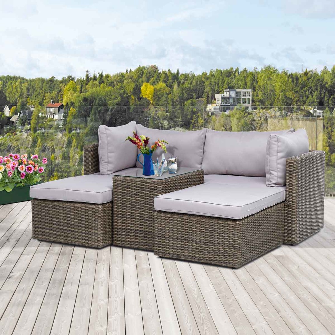    Sunfun Urla Kahve Rattan Oturma Grubu  