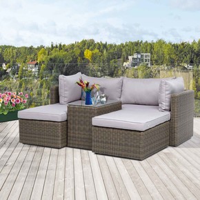 Sunfun Urla Kahve Rattan Oturma Grubu 